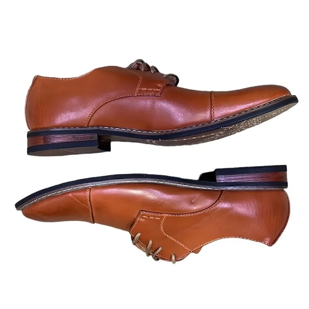 New MetroCharm Men’s 10 Brown Bucks Lace Up Shoes